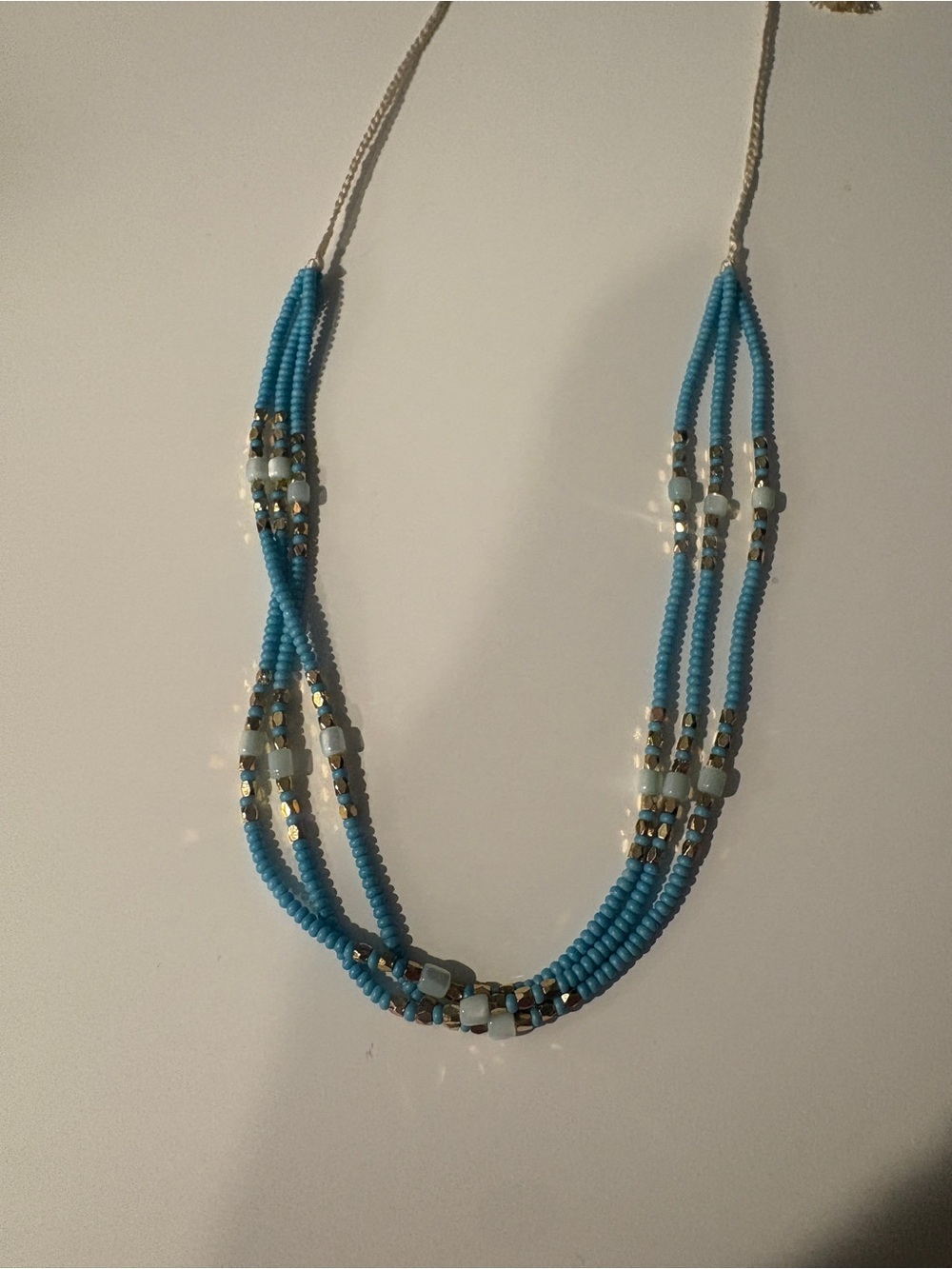 Marlyn Schiff Turquoise Beaded Multi-Strand Necklace
